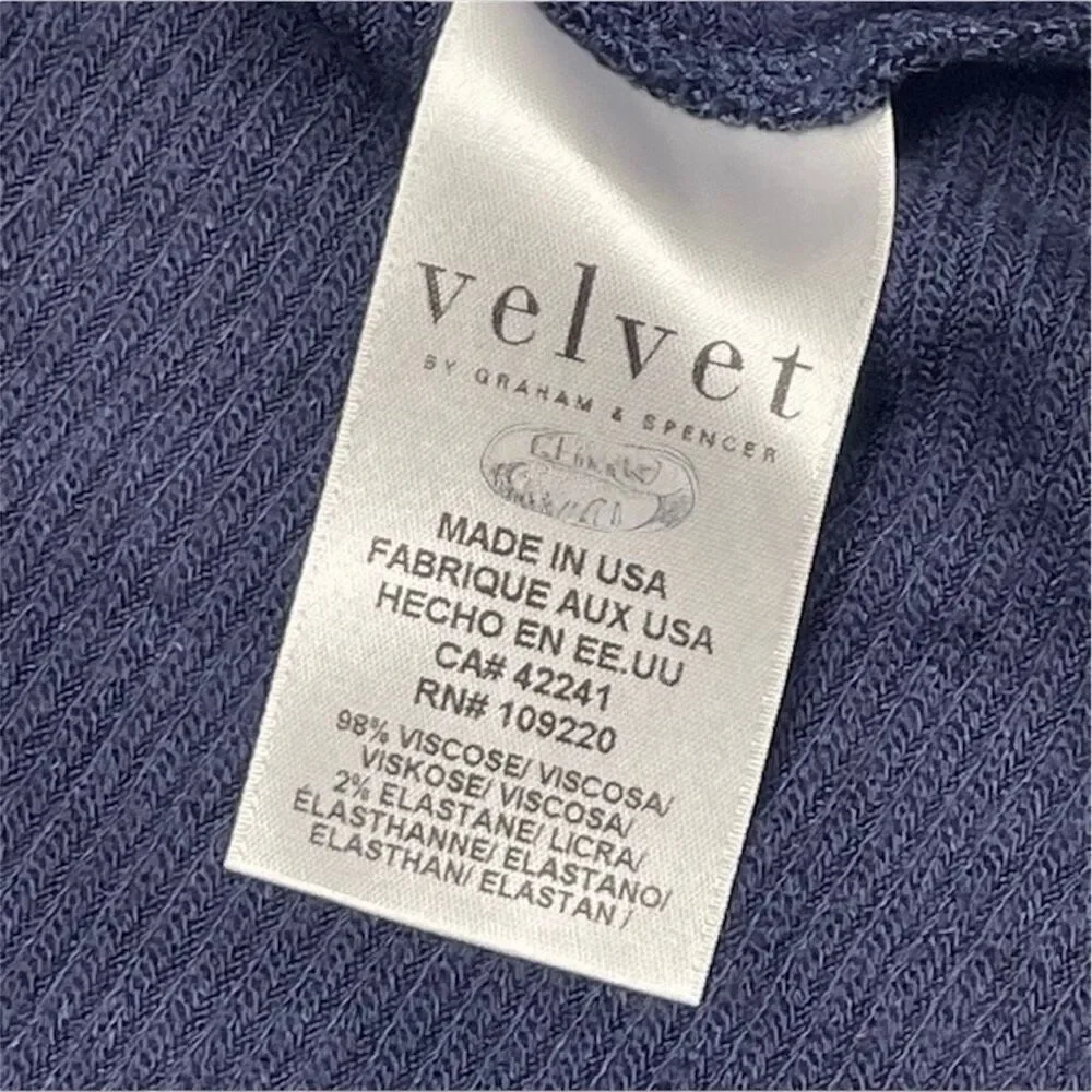 Velvet by Graham & Spencer Navy Waterfall Open Front Cardigan N0288